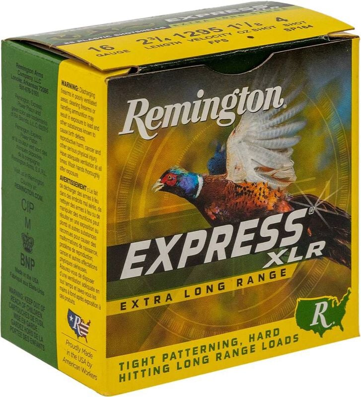 Express Extra Long Range, 16 Gauge, 4 Shot, 2-3/4 in, 1 1/8 oz, 1295 fps